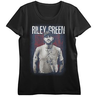 Juniors' Riley Green Short Sleeve Graphic Tee