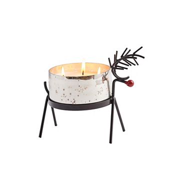 Studio 66 Winter Rudy Three-Wick Candle with Decorative Holder