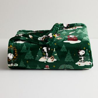 The Big One® Peanuts Snoopy Christmas Plush Throw Blanket