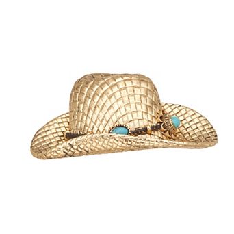 Napier Gold Tone Cowboy Hat Pin