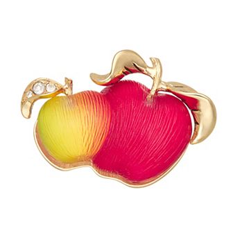 Napier Gold Tone Apples Pin