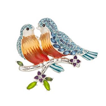 Napier Silver Tone Birds Pin