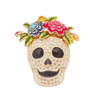 Napier Gold Tone Day of the Dead Pin