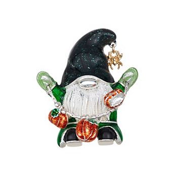 Napier Silver Tone Charms Gnome Pumpkin Pin