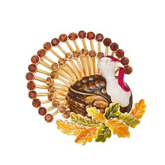 Napier Gold Tone Elevated Turkey Pin