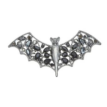 Napier Silver Tone Elevated Bat Pin
