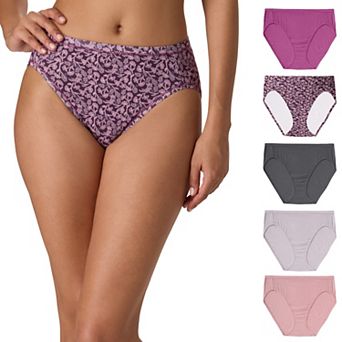 Women's Hanes® Ultimate 5-Pack High-Cut Briefs ComfortSoft® Cotton Stretch Underwear 43W5CS
