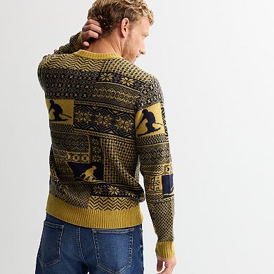 Men's Sonoma Goods For Life® Fairisle Patchwork Crew