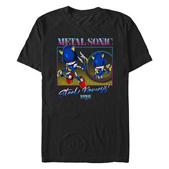 Men's Sonic the Hedgehog Metal Sonic Steel Nemesis Poster Graphic Tee