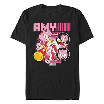 Men's Sonic the Hedgehog Amy Portraits Poster Graphic Tee