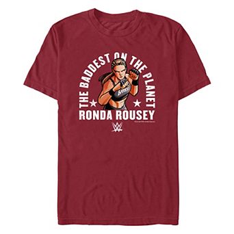 Men's WWE Rhonda Rousey The Baddest On The Planet Poster Graphic Tee