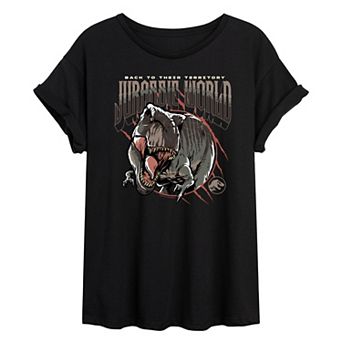 Juniors' Jurassic World Rebirth Back To Their Territory Oversized Tee