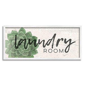 Stupell Home Decor Laundry Room Framed Canvas Wall Art