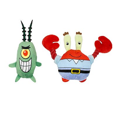 Nickelodeon Mr. Krabs and Plankton 2-pk. Plush Dog Toy