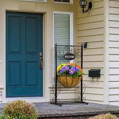 Sorbus Welcome Planter Basket Stand with Coco Liner