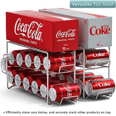 Sorbus Soda Can Beverage Dispenser Rack - Holds 12 Standard Size 12oz Soda Cans