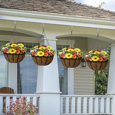Sorbus 4-Pack Hanging Planter Baskets with Coco Liner