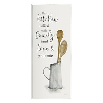 Stupell Home Decor Kitchen Family Phrase Plaque Wall Art