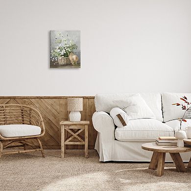 Stupell Home Decor Country Daisy Basket Canvas Wall Art
