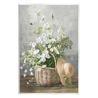 Stupell Home Decor Country Daisy Basket Plaque Wall Art