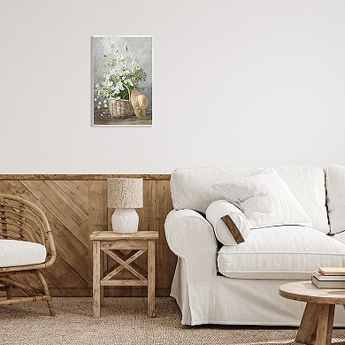 Stupell Home Decor Country Daisy Basket Plaque Wall Art
