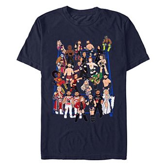 Men's WWE Superstar Showdown Action Figurine Poster Graphic Tee