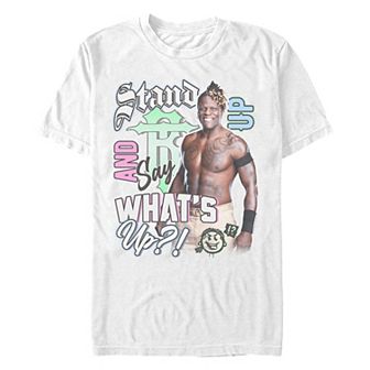 Men's WWE Stand Up And Say What's Up Poster Graphic Tee