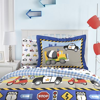 Dream Factory Trucks Tractors and Cars Bed Set - Twin