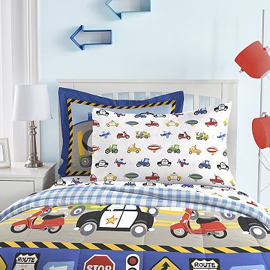 Dream Factory Trucks Tractors and Cars Bed Set - Twin