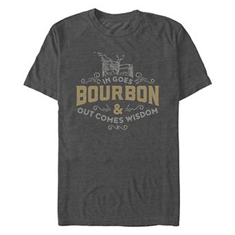 Men's In Goes Bourbon And Out Comes Wisdom Graphic Tee