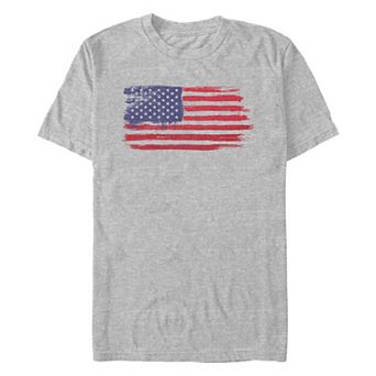 Men's USA Flag Distressed Print Americana Graphic Tee