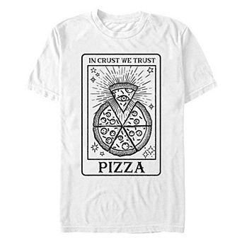 Men's In Crust We Trust Pizza Card Graphic Tee