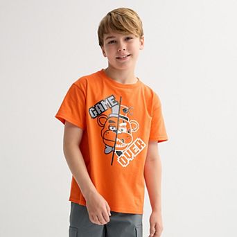 Boys 8-20 Five Nights at Freddy's Halloween "Game Over" Split Face Graphic Tee