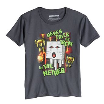 Boys 8-20 Minecraft "Never Trick or Treat in the Nether" Graphic Tee
