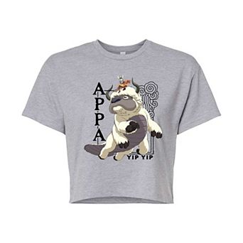 Juniors' Avatar: The Last Airbender Appa Yip Yip Cropped Tee