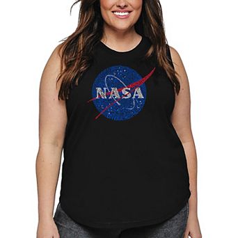 Women's Plus Size Word Art Tank Top - NASA's Most Notable Missions