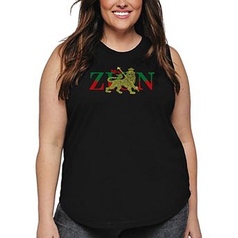 Women's Plus Size Word Art Tank Top - Zion - One Love