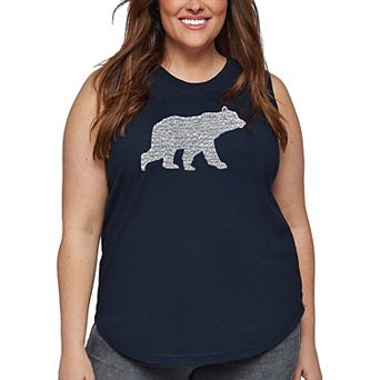 Women's Plus Size Word Art Tank Top - Mama Bear