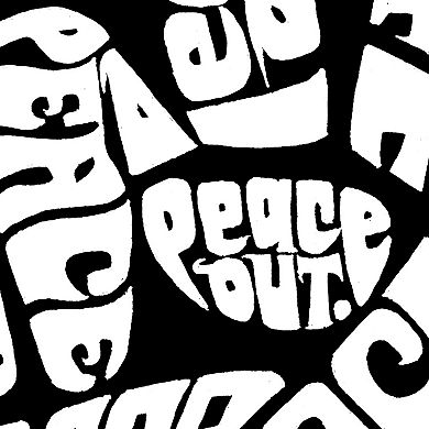 Women's Plus Size Word Art Tank Top - Peace Out