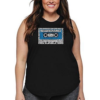 Women's Plus Size Word Art Tank Top - 80s One Hit Wonders