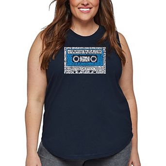 Women's Plus Size Word Art Tank Top - 80s One Hit Wonders