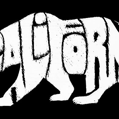 Women's Plus Size Word Art Tank Top - California Bear