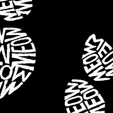 Women's Plus Size Word Art Tank Top - Meow Cat Prints