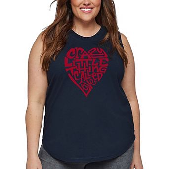 Women's Plus Size Word Art Tank Top - Crazy Little Thing Called Love