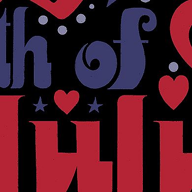 Women's Plus Size Word Art Tank Top - July 4th Heart