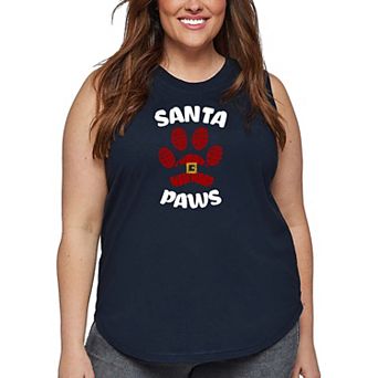 Santa Paws - Women's Plus Size Word Art Tank Top