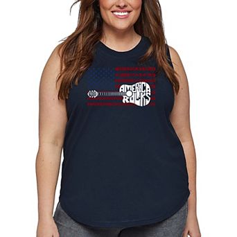 America Rocks - Women's Plus Size Word Art Tank Top