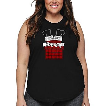Chimney Santa - Women's Plus Size Word Art Tank Top