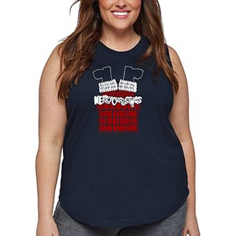 Chimney Santa - Women's Plus Size Word Art Tank Top