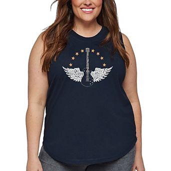 Country Female Singers - Women's Plus Size Word Art Tank Top